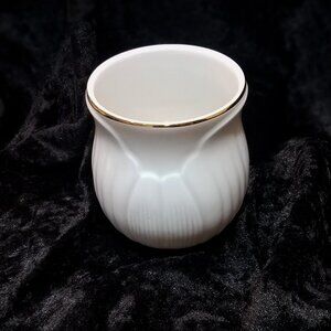 White Porcelain Tulip Petal Candle Holder